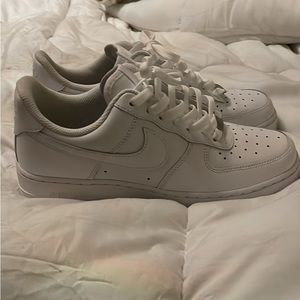 All White Air Force 1 - Womens 8.5/Mens 7